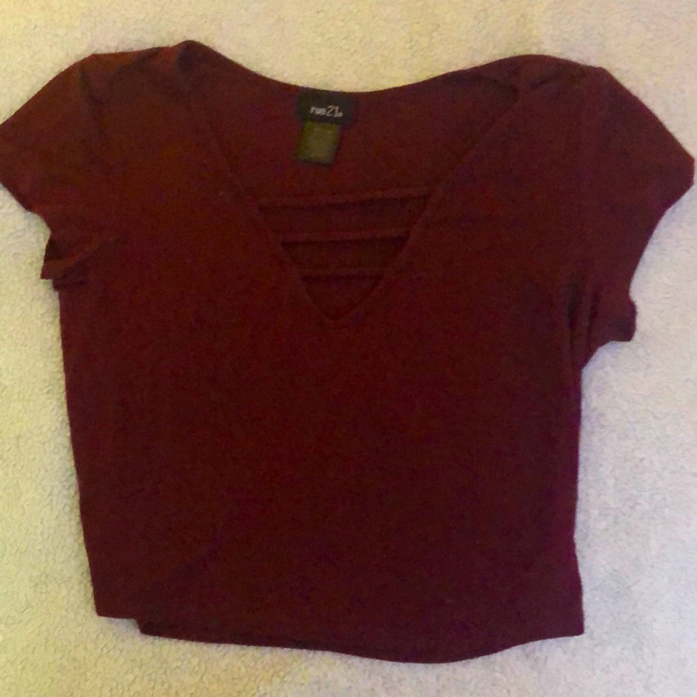 from rue 21, maroon, no stains, & lightly worn